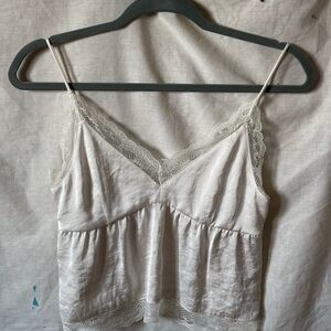 Aritzia Little Moon silk lace cami